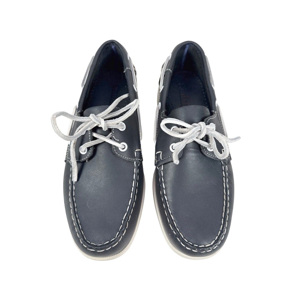 Sebago Docksides Portland Boat Shoes Mens Size 7 Navy Blue Leather